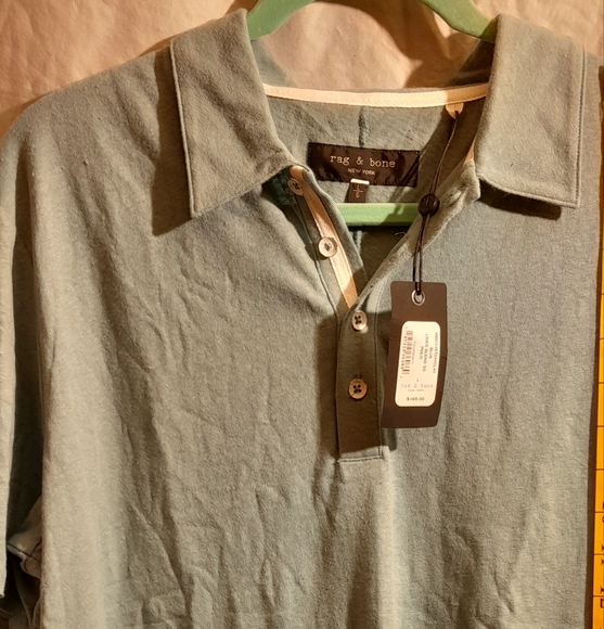rag & bone linen polo size L - Picture 1 of 8